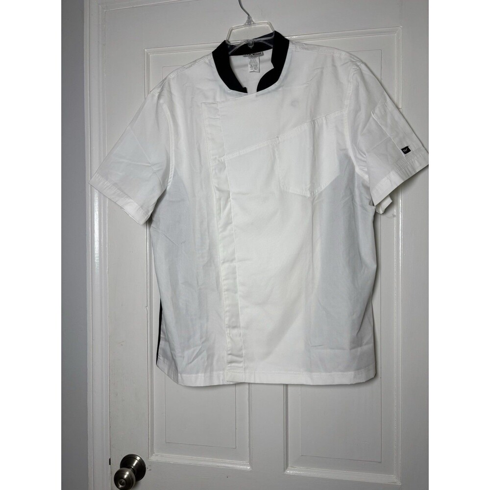 UA Chef Double Breasted Chef Coat Jacket Short Slv L White RN116892 Never Worn